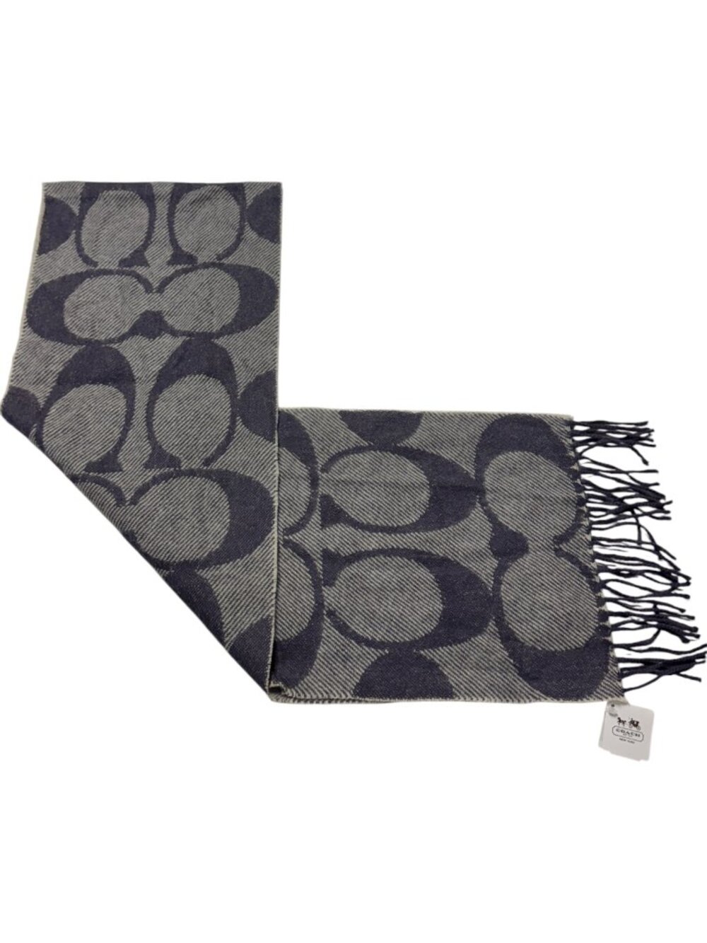 🆕 Coach Wool & Cashmere Blend Light Purple Grey Scarf Brand New With Tags 🏷️
